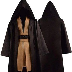 Adult Jedi Costumes Obi-Wan Kenobi Halloween Tunic Costume Skywalker Tunic Hoode